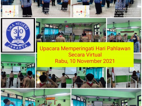 UPACARA MEMPERINGATI HARI PAHLAWAN SECARA VIRTUAL