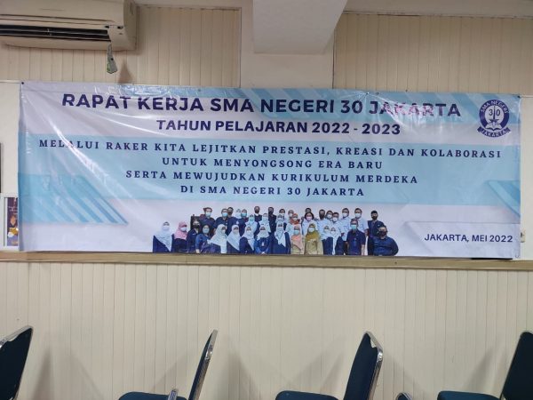 PRA RAPAT KERJA SMA NEGER 30 JAKARTA TAHUN PELAJARAN 2022-2023